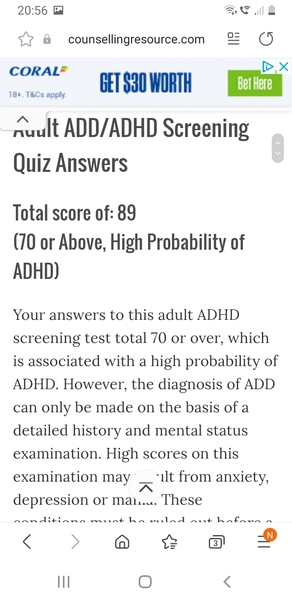 Would you do this ADHD diagnostic quiz and share your answer?