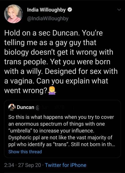 Evidence of TRA /Gender Idealogue Homophobia