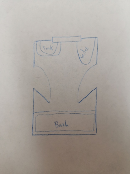 3ft x 9ft bathroom
