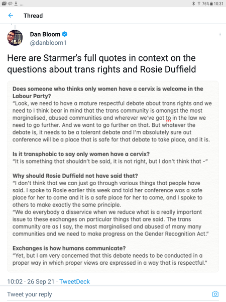 Starmer on Marr now