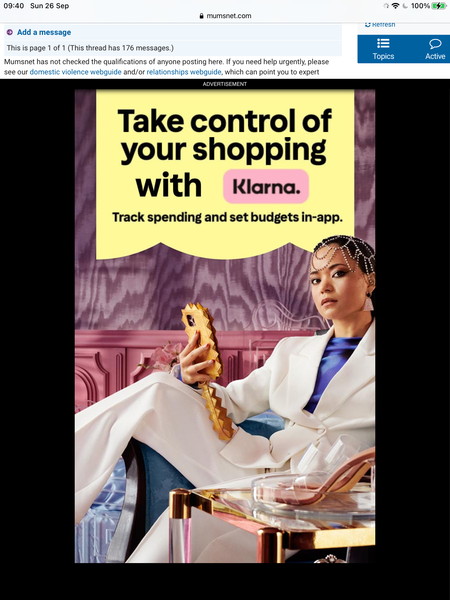 Advert blacking out whole screen