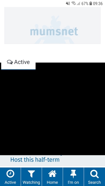 Advert blacking out whole screen