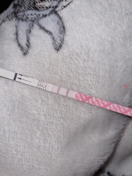 Ovulation test positive,  period due brown spotting