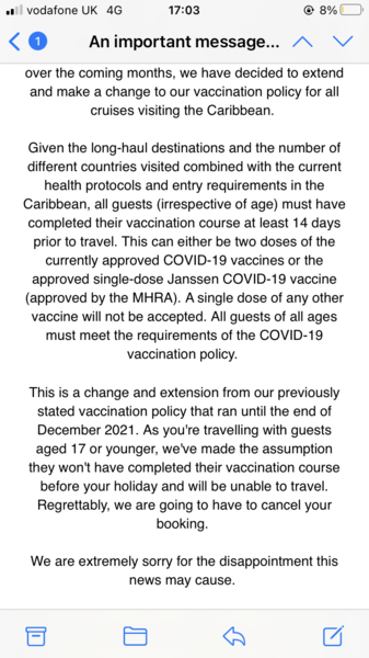P&O just cancelled my half term holiday because I have kids !