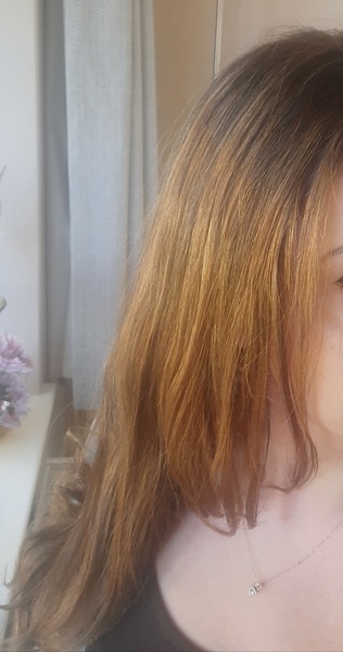 Orange highlights - blue shampoo enough? Pic attached