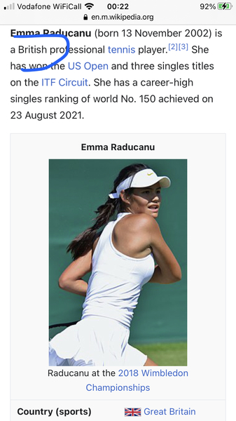 Emma Raducanu - fantastic!