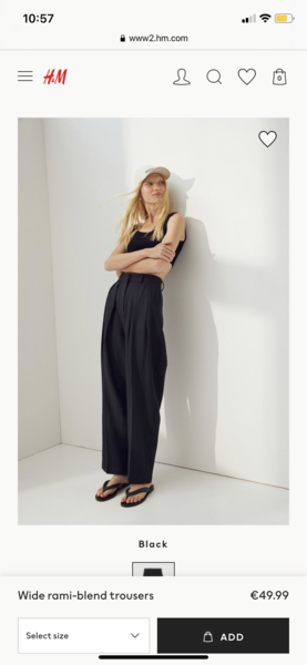 Wide leg trousers please