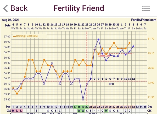 Tracking your cycle and possible BFP using RHR - part 6