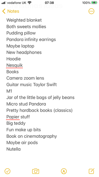 Add your Christmas lists here!