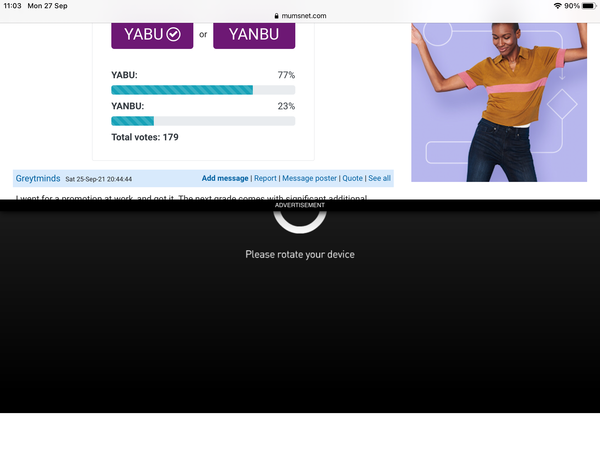 Advert blacking out whole screen