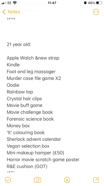 Add your Christmas lists here!