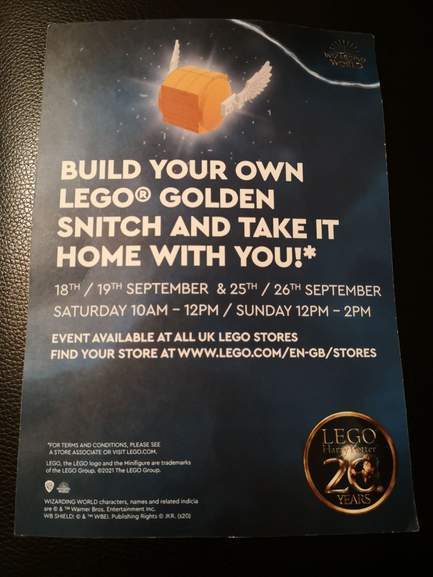 Lego and Harry Potter fans freebie