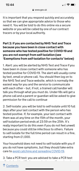 This is a spam text telling me to self isolate isn't it?