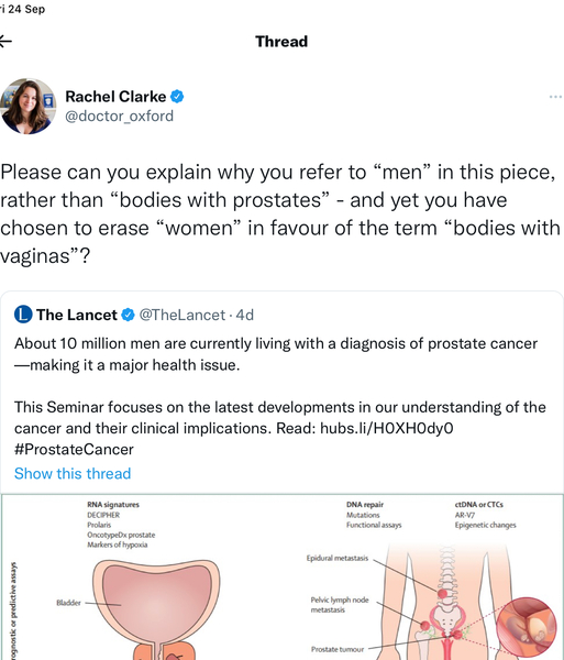 We are now being called bodies with vaginas by one of the top medical journals in the land