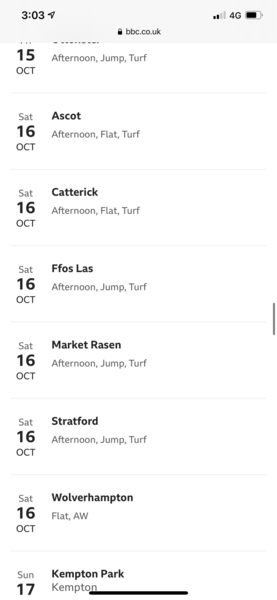 Got a day at the races in mid October, what do I wear?