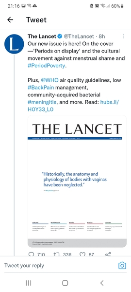 The lancet on periods “bodies with vaginas”