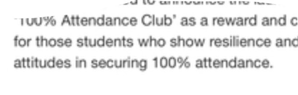 To think this is fucked up (school 100% attendance)