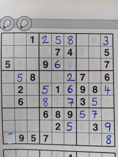 Another in my occasional "I'm stuck on my sudoku puzzle" series