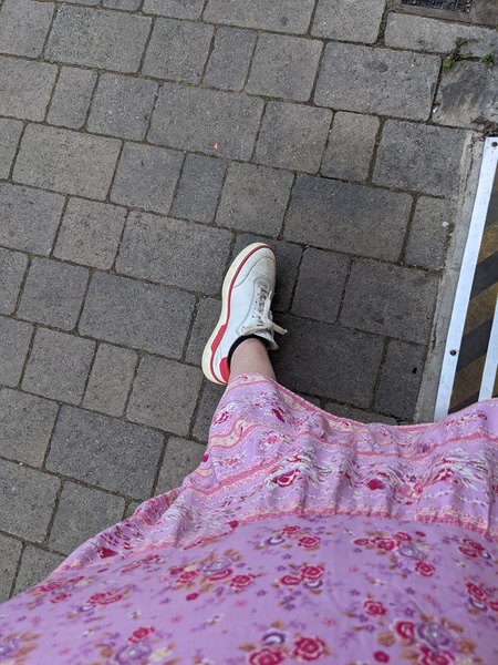 Day time dresses and white trainers - what do you wear on your feet?