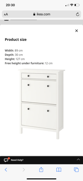 Ikea Hemnes shoe storage