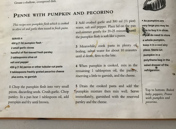 Autumn recipes and pumpkins