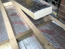 Insulating crawl space (beneath floorboards (