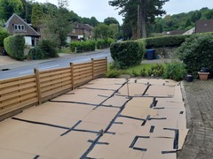 Turning over a long-neglected border for planting