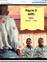 Advert blacking out whole screen