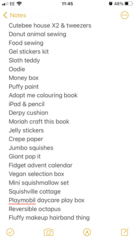 Add your Christmas lists here!