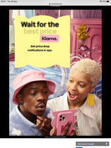 Advert blacking out whole screen