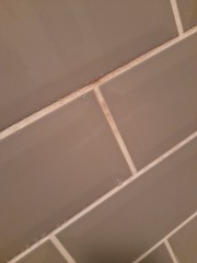 Bloody grout discoloured