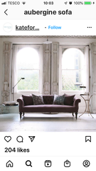 Living room paint to compliment aubergine sofas