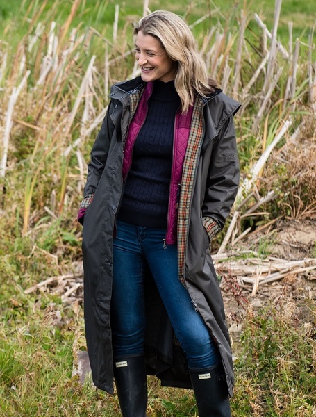 This coat, with a skirt?