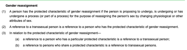 School policies list gender not sex