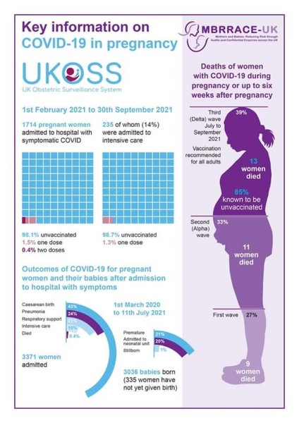BBC article urging pregnant people to get the COVID jab