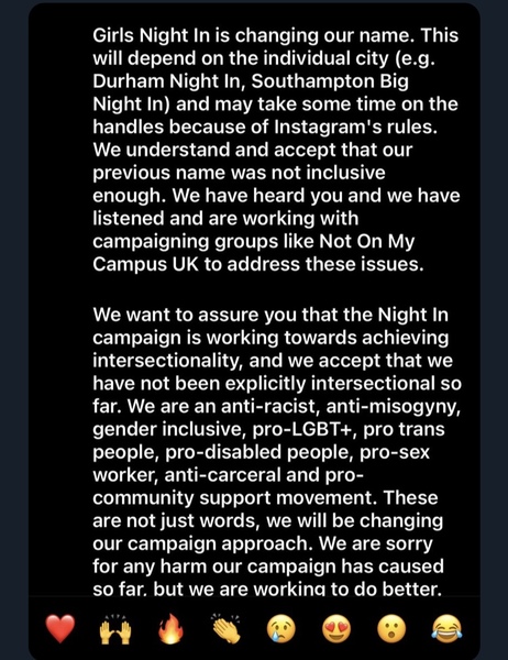 Girls night in Campaign targeted for not being inclusive
