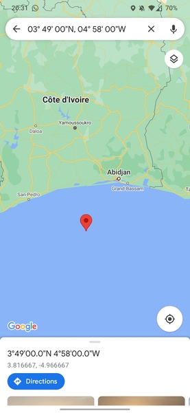 Location of a ship in the 1871 census - latitude and longitude