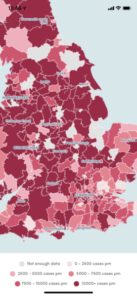 Why are covid cases so low in London?
