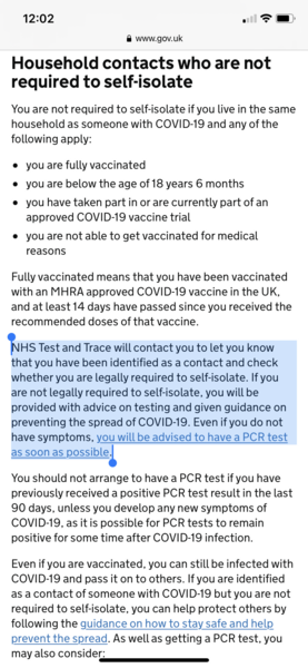 Close contacts refusing to do PCRs
