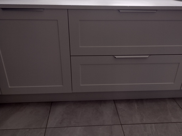 Alternatives to cup handles on pan drawers.