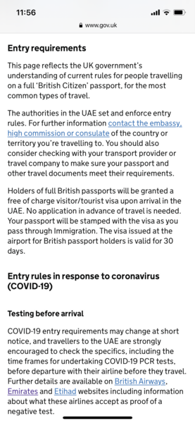 PCR test for travel to Dubai
