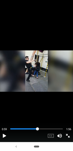 Policeman kicks 15 year old girl in the stomach