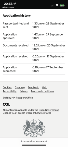 Passport - adult renewal processing time