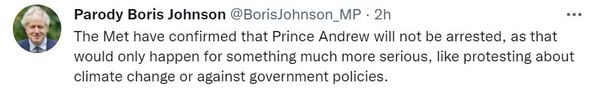 Prince Andrew no surprise