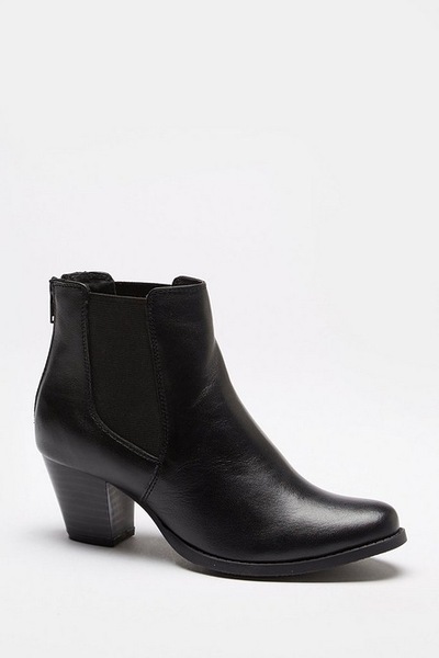 Cuban heel boots.