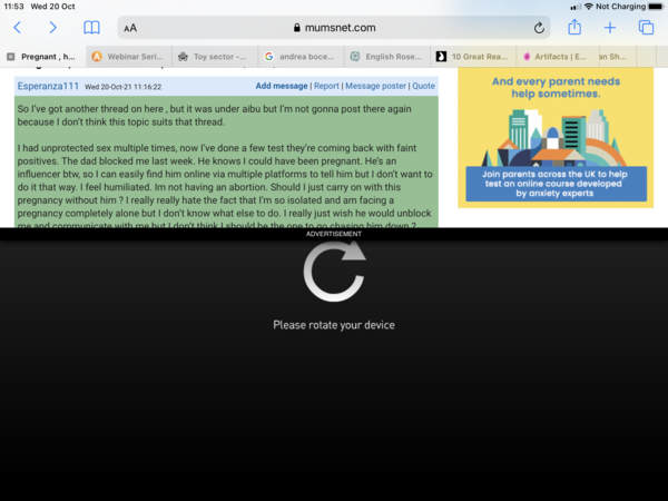 Advert blacking out whole screen
