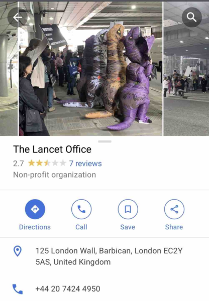 TRA demos outside Guardian