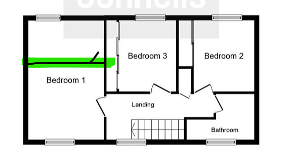 temporary split of bedroom