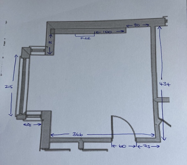 Help me design front room (with floor plan)