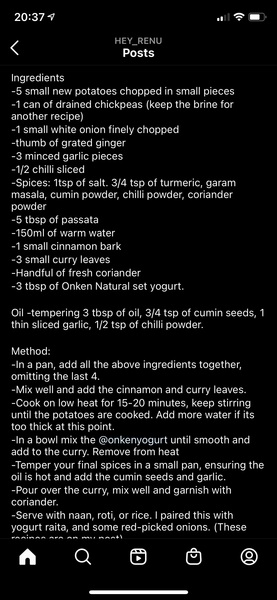 Chickpea curry recipe - Help please